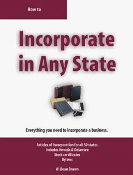 Paperback How to Incorporate in Any State: Everything You Need to Incorporate a Business Book