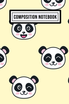 Paperback Panda Unruled Composition Notebook: Panda Blank Unruled Composition Notebook - 110 Pages - Pocket Size 6x9 Book