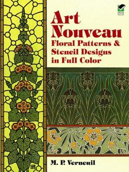 Paperback Art Nouveau Floral Patterns and Stencil Designs in Full Color Book
