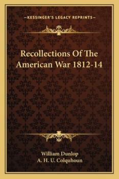 Paperback Recollections Of The American War 1812-14 Book