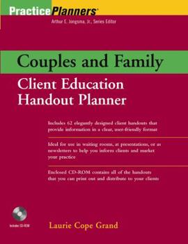 Paperback Couples and Family Client Education Handout Planner [With CDROM] Book