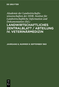 Hardcover September 1963 [German] Book