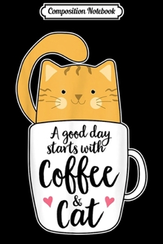 Composition Notebook: Funny Orange Cat Coffee Mug Cat Lover Gifts Journal/Notebook Blank Lined Ruled 6x9 100 Pages