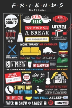 Friends: Central Perk notebook, Journal, 120 lined pages, 6x9'', gift for fan