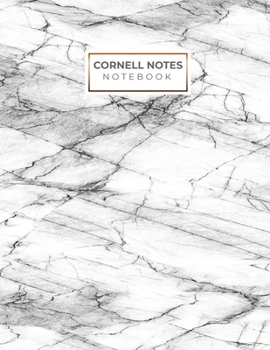 Cornell Notes Notebook: Marble design Cornell Note Paper Notebook. Nifty Large College Ruled Medium Lined Journal Note Taking System for School and University