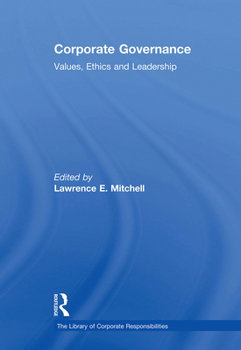 Paperback Corporate Governance: Values, Ethics and Leadership Book