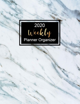 Weekly Planner Organizer: 1Years Weekly Planner, Daily and Weekly Calendar Agenda Organizer, Personal Planner Organizer and Calendar Planner) Golden and Marble Texture Cover Design