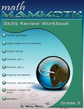 Paperback Math Mammoth Grade 5 Skills Review Workbook Book