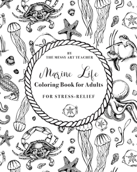 Paperback Marine Life Color Book for Adults 8 x 10 in Book