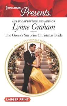 Mass Market Paperback The Greek's Surprise Christmas Bride [Large Print] Book