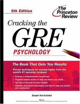 Paperback Cracking the GRE Psychology, 5th Edition Book