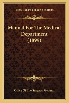 Paperback Manual For The Medical Department (1899) Book