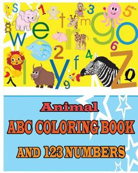 Paperback Animal ABC Coloring Book AND 123 Numbers [Large Print] Book