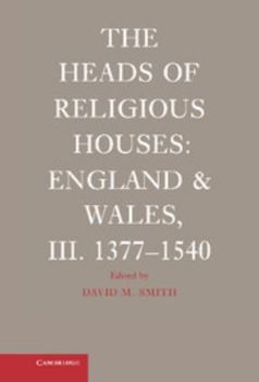 Hardcover The Heads of Religious Houses Book