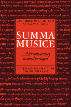 Paperback Summa Musice: A Thirteenth-Century Manual for Singers Book