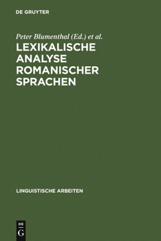 Hardcover Lexikalische Analyse romanischer Sprachen [German] Book