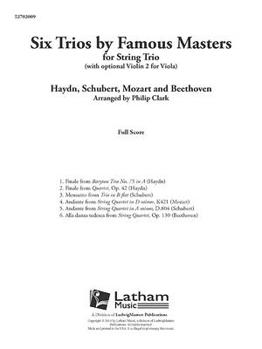 Paperback Six Trios by Famous Masters (Score): Conductor Score Book