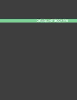 Paperback Cornell Notebook Pro: Large Note Taking System For School And University. College Ruled Pretty Light Notes. Scuffed Dark Grey Lime Green Cov Book