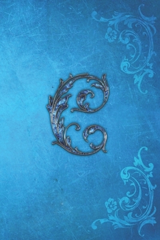C: Jewel-look Elegant Initial Monogram Letter C Blue 6x9 Journal. Pretty Personalized Lined Diary for Writing & Note Taking for Girls and Women