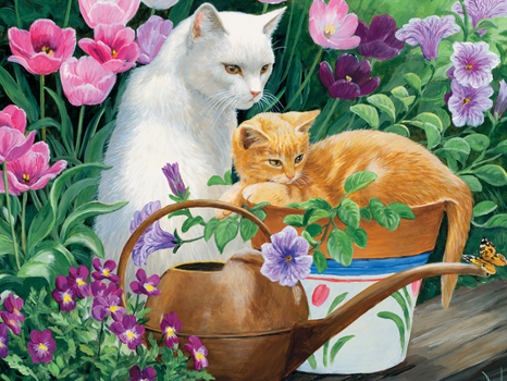 Misc. Supplies Cat Picnic 500-Piece Puzzle Book