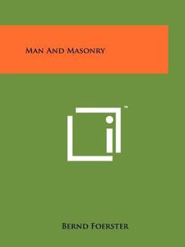 Paperback Man and Masonry Book