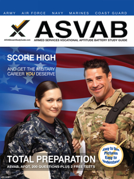 Paperback 2017 ASVAB Armed Services Vocational Aptitude Battery Study Guide Book