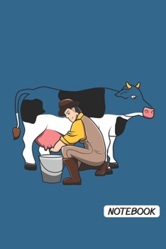 Notebook: DIN A5 Kuh-Melken Notizheft kariert | 120 Seiten kariertes Kuh-Melken Notizbuch für Notizen in Schule, Universität, Arbeit oder zuhause. | Eine tolles Geschenk für Ihre Liebsten.