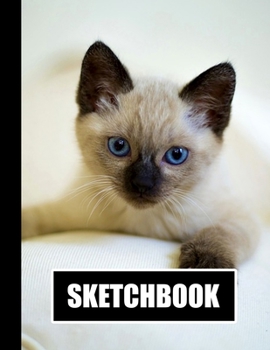 Sketchbook: Beautiful Cat Cover Design | White Paper | 120 Blank Unlined Pages | 8.5" X 11" | Matte Finished Soft Cover