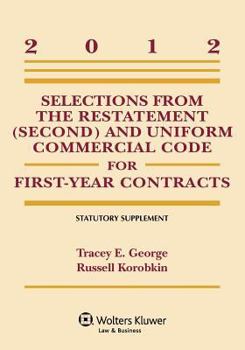Paperback K: A Common Law Approach to Contracts Case & Statutory Supp 2012 Book