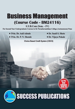 Paperback Busienss Management(S.Y.B.Com, S.P. College, Sem.-IV) Book