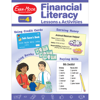 Paperback Financial Literacy Lessons and Activities, Grade 4 Book
