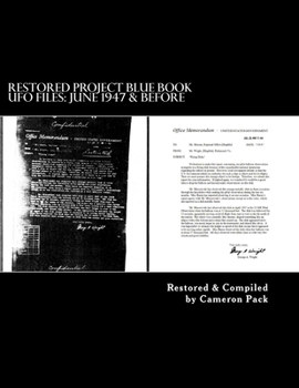 Paperback Restored Project Blue Book UFO Files: June 1947 & Before Book