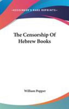 The Censorship of Hebrew Books