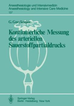 Paperback Kontinuierliche Messung Des Arteriellen Sauerstoffpartialdrucks [German] Book