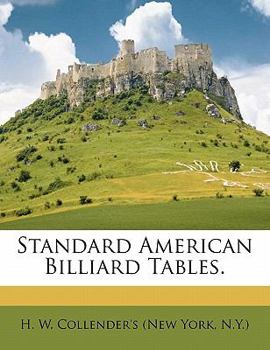 Paperback Standard American Billiard Tables. Book