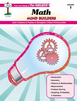 Paperback Math Mind Builders, Grade 1: Daily Problems & Puzzles to Strengthen Critical-Thinking Skills (TEC 1600) Book