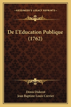 Paperback De L'Education Publique (1762) [French] Book