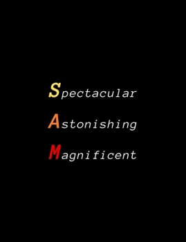 Sam: Inspiring composition notebook gift for girl, daughter or woman | Name personalised present | Elegant wide ruled paper | Standard size perfect for school, college or university