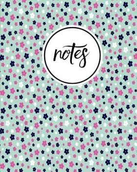 Paperback Notes: Floral Print Blue (2) - Cute Writing Notebook For School, Home & Office - [Classic] Book
