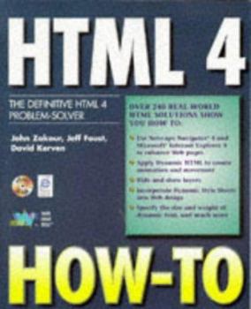 Paperback HTML 4 How to: With CDROM [With Documents, Program Code, Multimedia Objects] Book