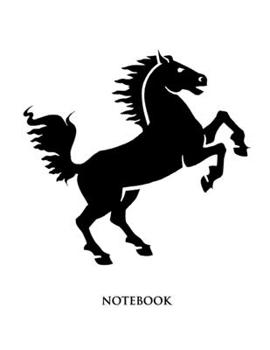 Paperback Horse Notebook: College Wide Ruled Notebook - Large (8.5 x 11 inches) - 110 Numbered Pages - Black Softcover Book