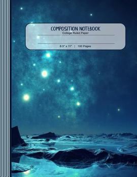 Paperback Composition Notebook: Journal (Large) - College Ruled Lined Writing and Journaling Book - Polar Sea Landscape Book