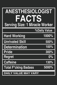 anesthesiologist facts - 50 sheets, 100 pages - 6 x 9: Lined journal paperback notebook 100 page ,gift journal/agenda/notebook to write, great gift, 6 x 9 Notebook