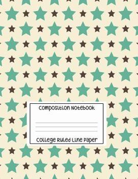 Paperback Composition Notebook - College Ruled Line Paper: Blue Star Pattern, 120 Pages, 8.5x11 in Book