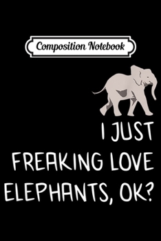Paperback Composition Notebook: Love Baby Elephan Funny Cute Animal Gift Journal/Notebook Blank Lined Ruled 6x9 100 Pages Book