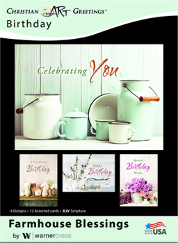 Farmhouse Blessings - Birthday Greeting Cards - KJV Scripture - (Box of 12)