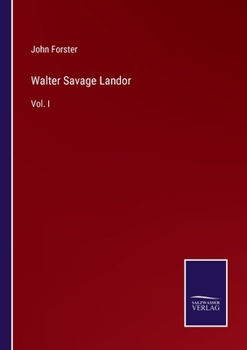 Paperback Walter Savage Landor: Vol. I Book