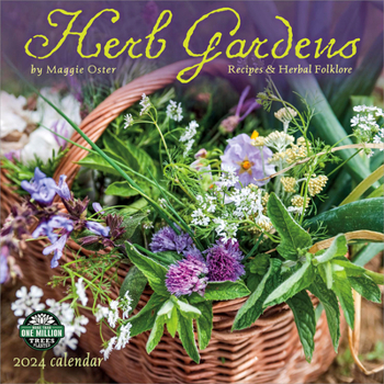 Paperback Herb Gardens 2024 Wall Calendar: Recipes & Herbal Folklore by Maggie Oster Book