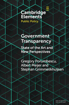 Paperback Government Transparency: State of the Art and New Perspectives Book