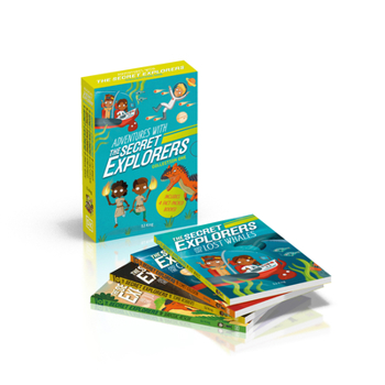 Paperback Adventures with the Secret Explorers: Collection One: 4-Book Box Set of Educational Fiction Chapter Books Books Book